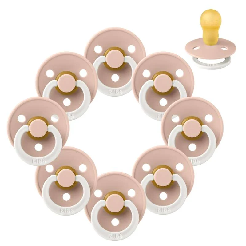 Bibs Kulatý Colour Dudlík - Sampak - 8 ks - vel. 3 - GLOW - Blush