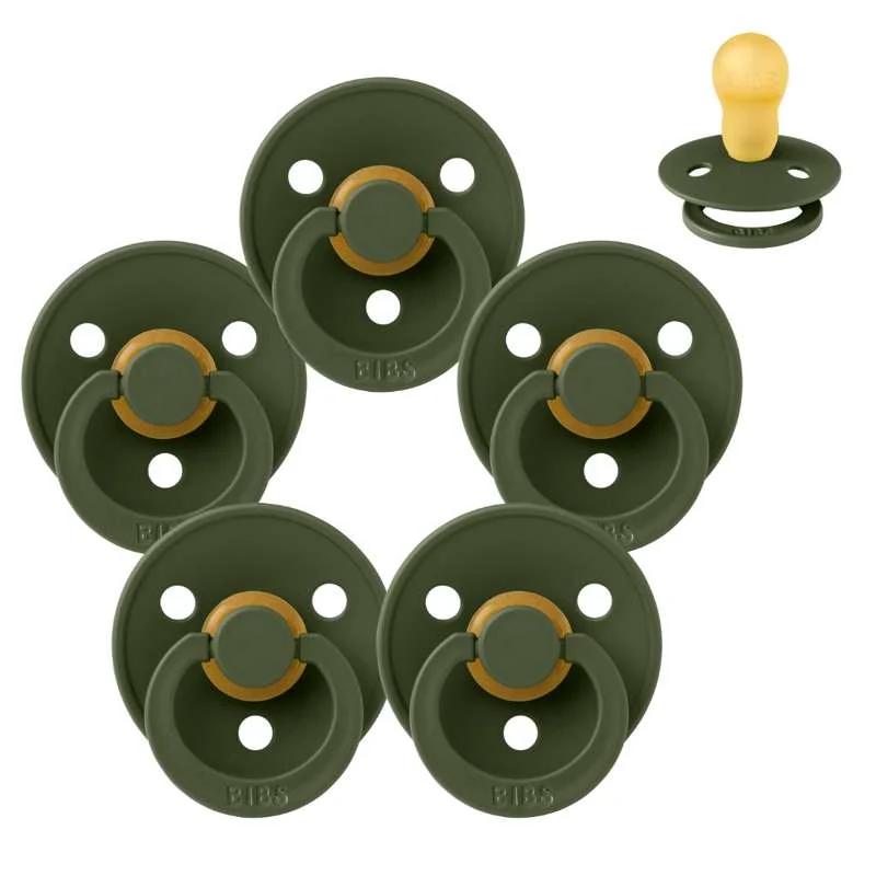 Bibs Kulatý Colour Dudlík - Sampak - 5 ks - vel. 3 - Hunter Green