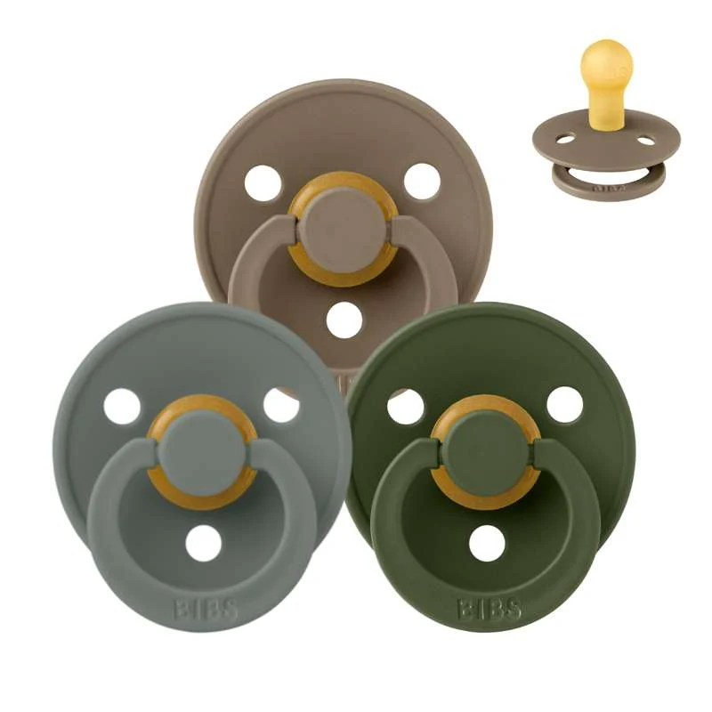Bibs Kulatý Colour Dudlík - Sampak - 3 ks. - vel. 1 - Lesní podlaha