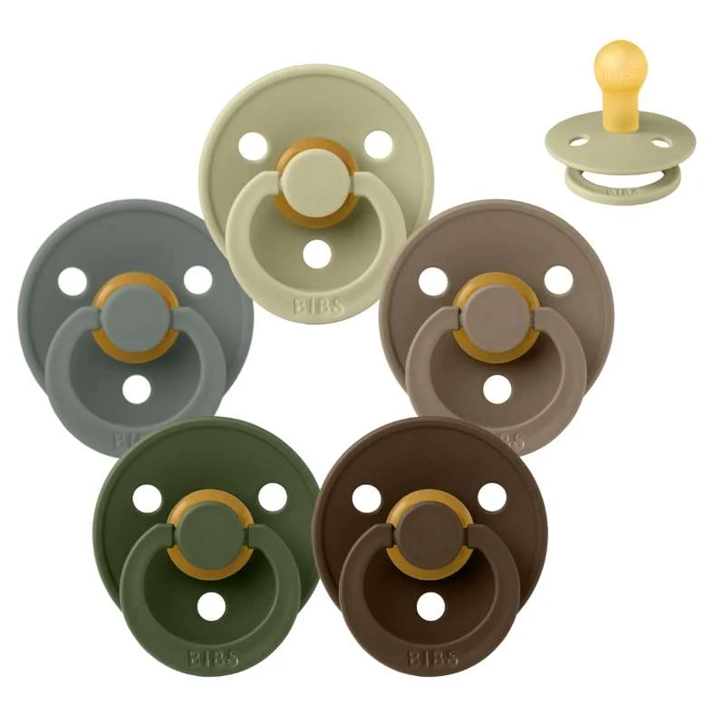 Bibs Kulatý Colour Dudlík - Sampak - 5 ks - vel. 1 - Lesní podlaha