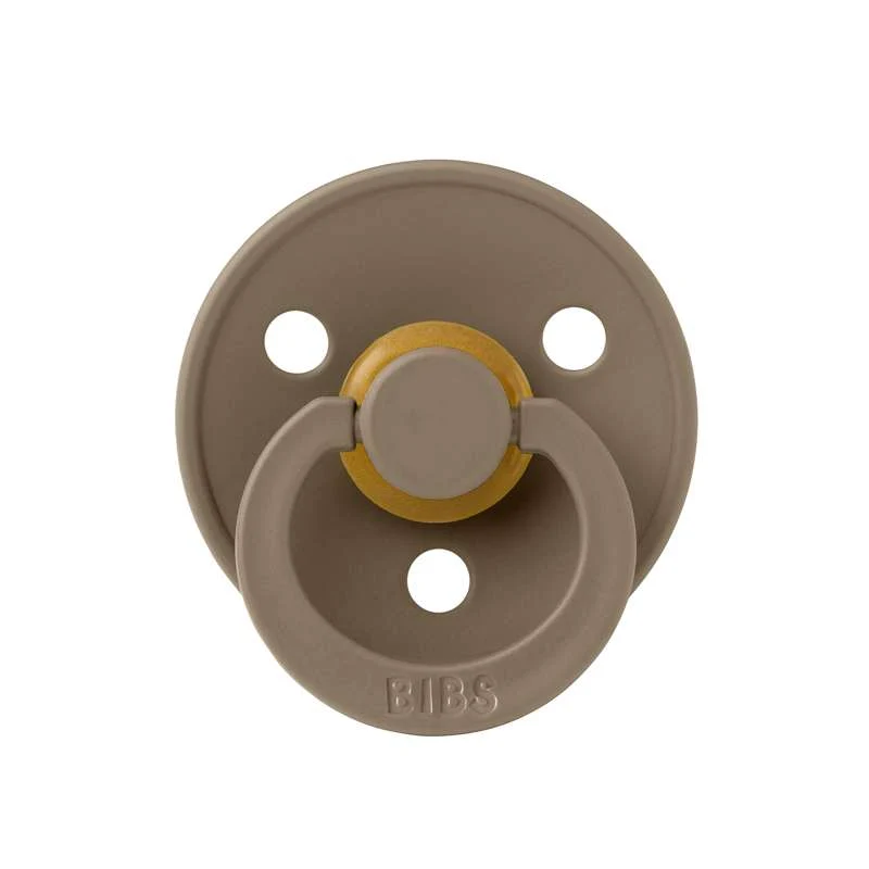 Bibs Kulatý Colour Dudlík - vel. 1 - přírodní guma - Charcoal dub