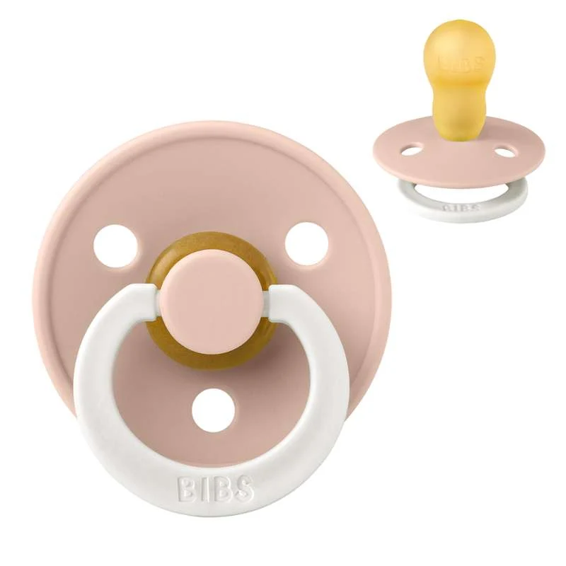 Bibs Kulatý Colour Dudlík - vel. 3 - přírodní guma - GLOW - Blush