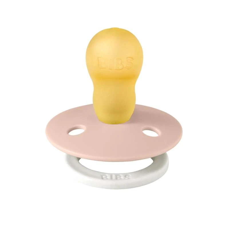 Bibs Kulatý Colour Dudlík - vel. 3 - přírodní guma - GLOW - Blush