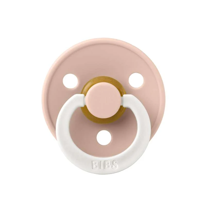 Bibs Kulatý Colour Dudlík - vel. 3 - přírodní guma - GLOW - Blush