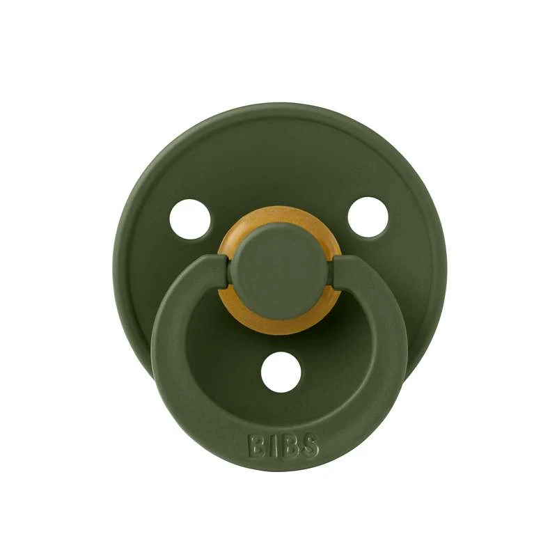 Bibs Kulatý Colour Dudlík - vel. 3 - přírodní guma - Lovec smaragdový