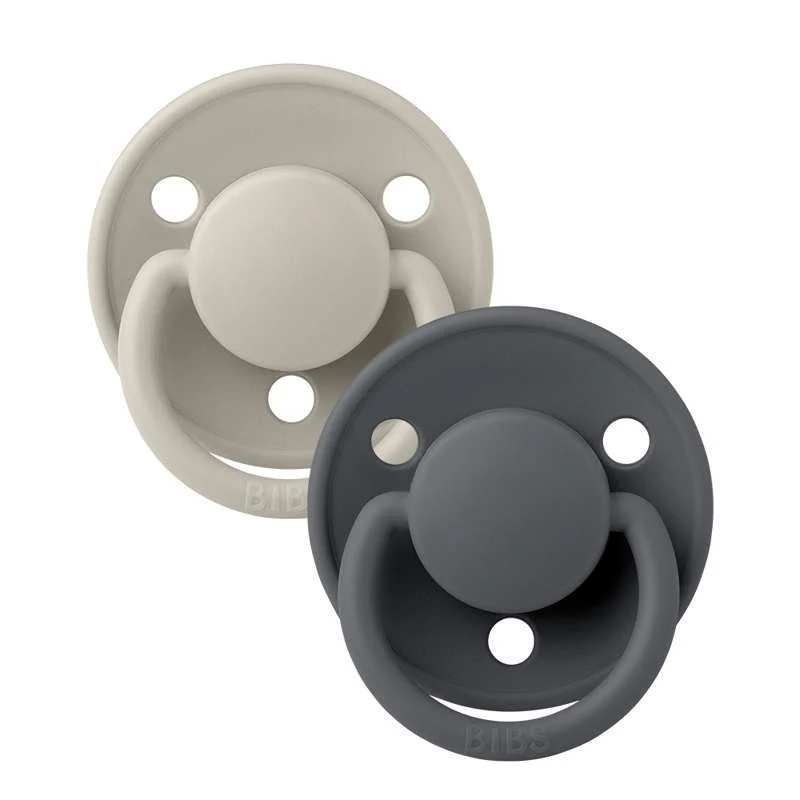 BIBS De Lux Sut - 2-Pak - Onesize - Silikone - Sand/Iron Practice Essential