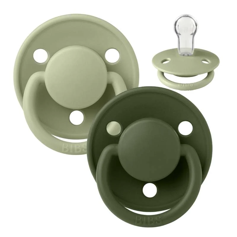 BIBS De Lux Sut - 2-Pak - Onesize - Silikone - Sage/Hunter Green | Non-Sterile | Disposable