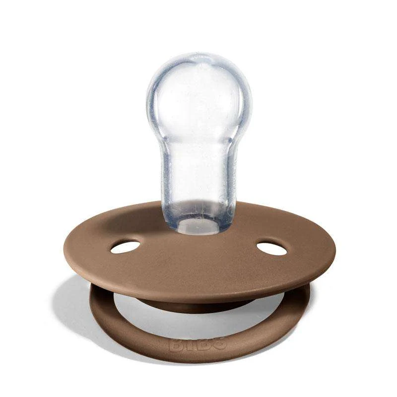 BIBS De Lux Sut - 2-Pak - Onesize - Silikone - Vanilla/Dark Oak - Sterility Assured