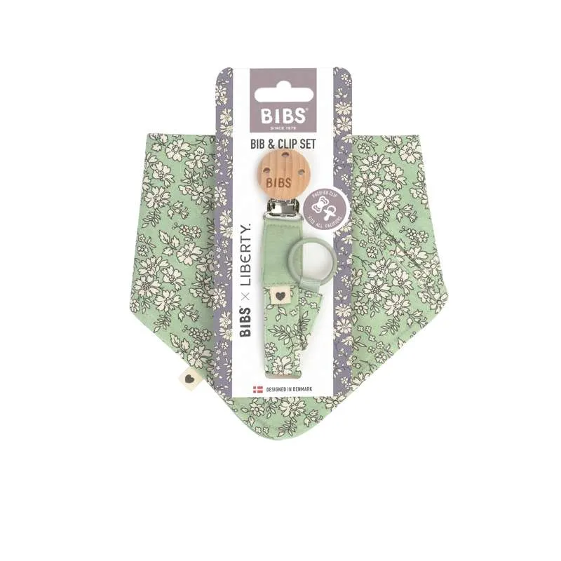 BIBS Příslušenství - Bandana na slintání šňůra na dudlík - Liberty - Capel/Sage