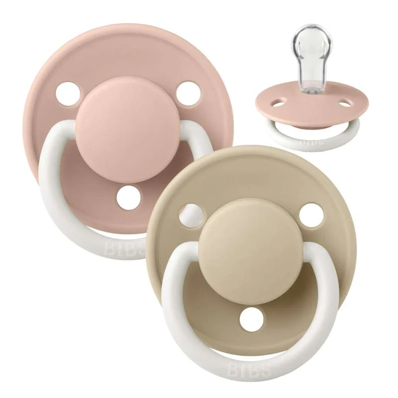 Chirurgická maska BIBS De Lux Sut - 2-Pak - Onesize - Silikone - GLOW - Blush/Vanilla