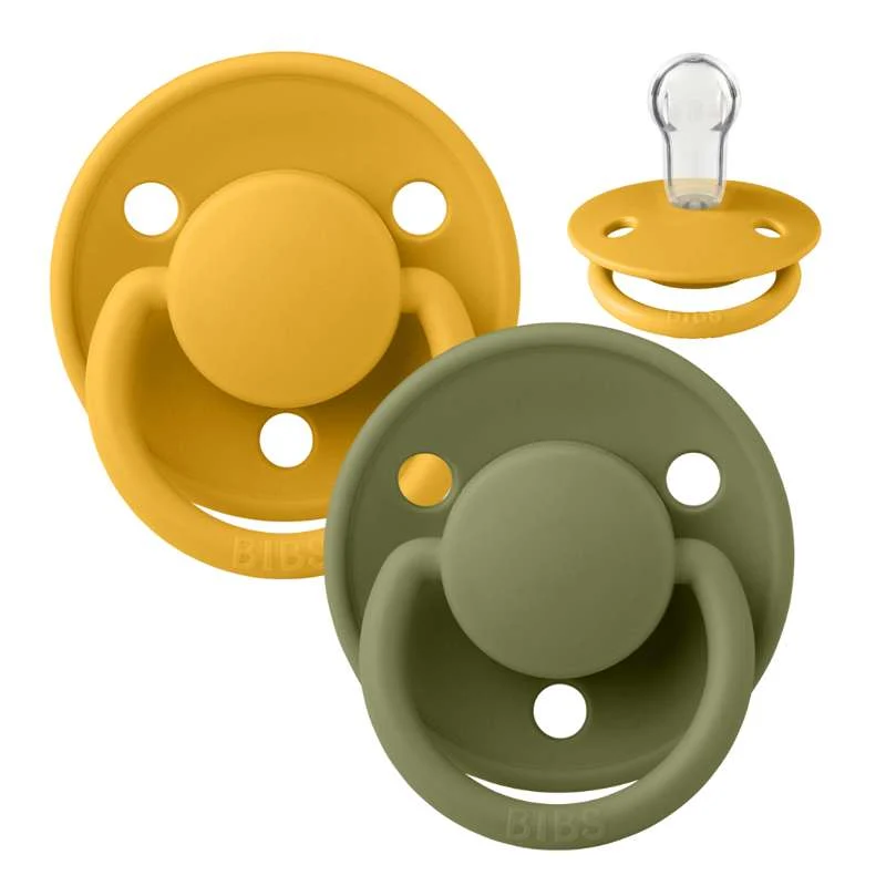 Sterilní aseptický BIBS De Lux Sut - 2-Pak - Onesize - Silikone - Honey Bee/Olive