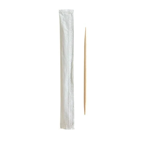 PAPSTAR Zahnstocher "pure" rund, Holz, 6,5 cm | Spenderkarton (1000 Stück)