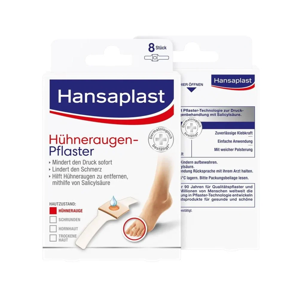 Auslaufartikel: Hansaplast Hühneraugen-Pflaster, 40% Salicylsäure | Packung (8 Stück)