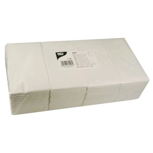 PAPSTAR 250 de șervețele, 2-strat 1/8 Fold 40 cm x 40 cm alb | Diapozitiv (250 de bucăți)