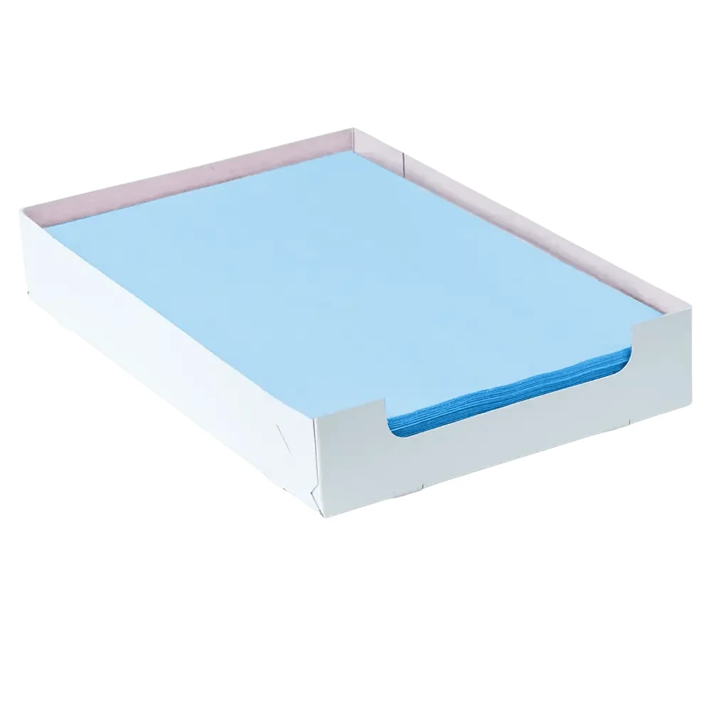 AMPri Dental Kreppauflage Tray-Filterpapier 18 x 28 cm mit Box, verschiedene Farben Orange