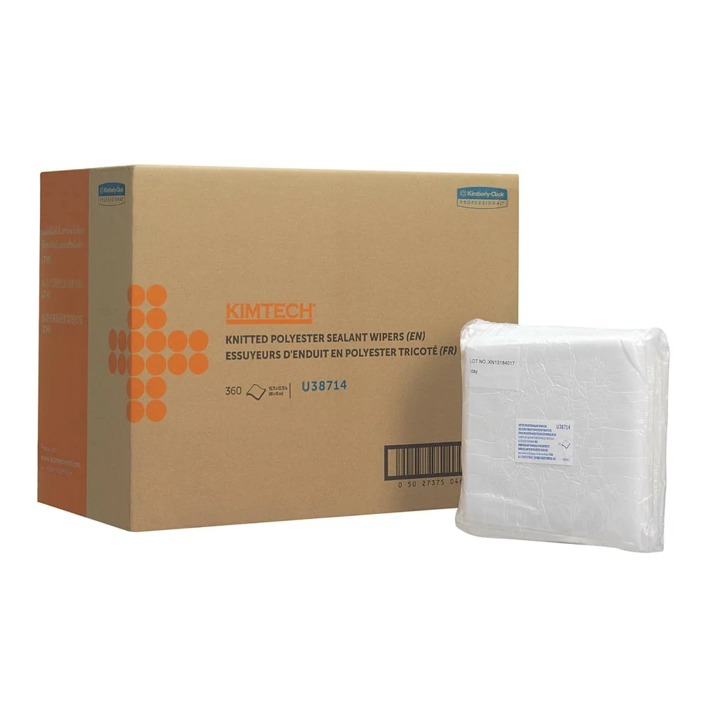 Disposable Bib Kimtech® Auto Selant Wiping Orcher - Feuch Plat / White - 12 Defesa x 30 folhas | Papelão (12 caixas)