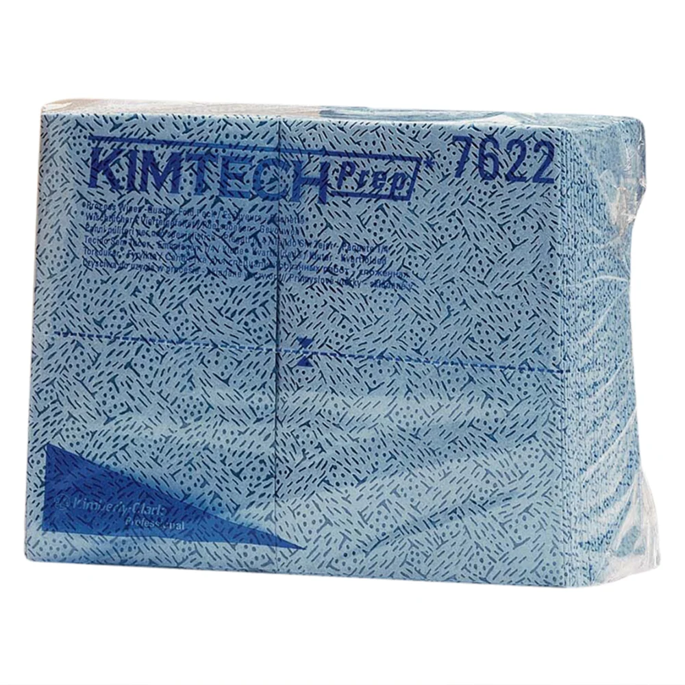 Disposable Bib Kimtech® Trial Wiper - Quarter dobrado / azul - 12 sacos x 35 folhas | Papelão (12 sacolas)