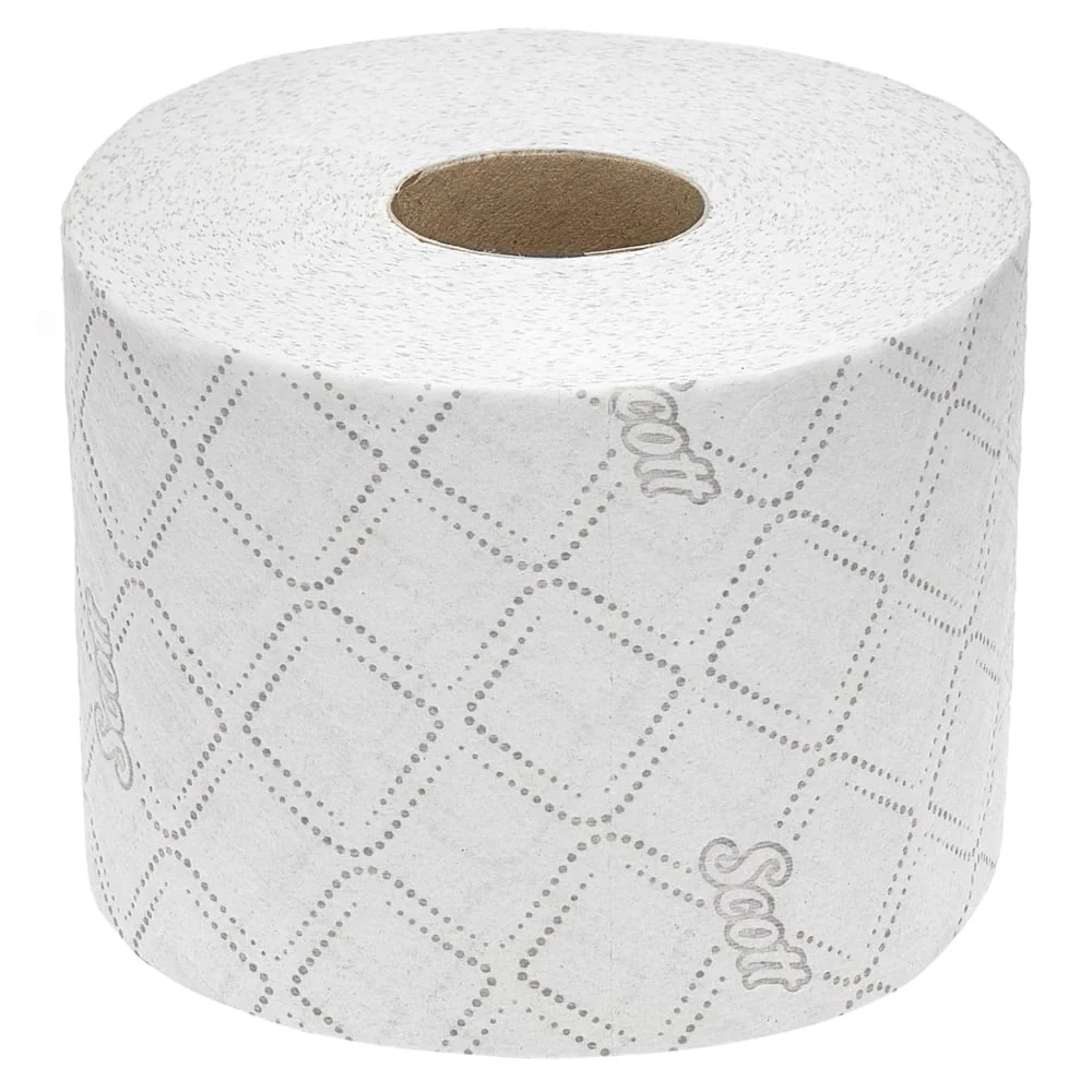 Disposable Dental Papel do banheiro Scott® Control ™ - padrão / branco - 6 pacotes x 6 pequenos rolos x 350 folhas de lenç...