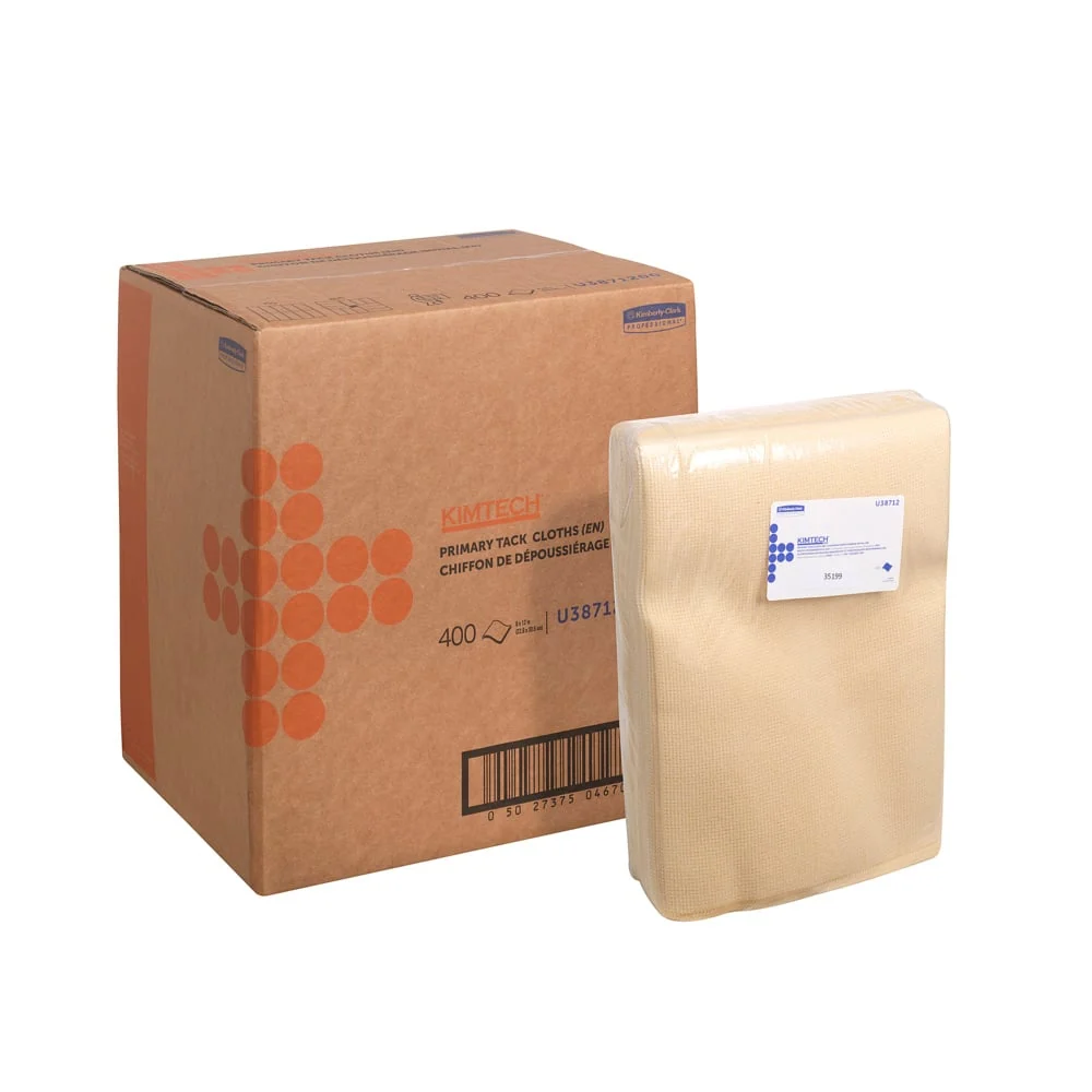 Kimtech® Auto Centrální Tack Wipes - Pano plano / branco - 4 sacos x 100 folhas | Papelão (4 sacolas)