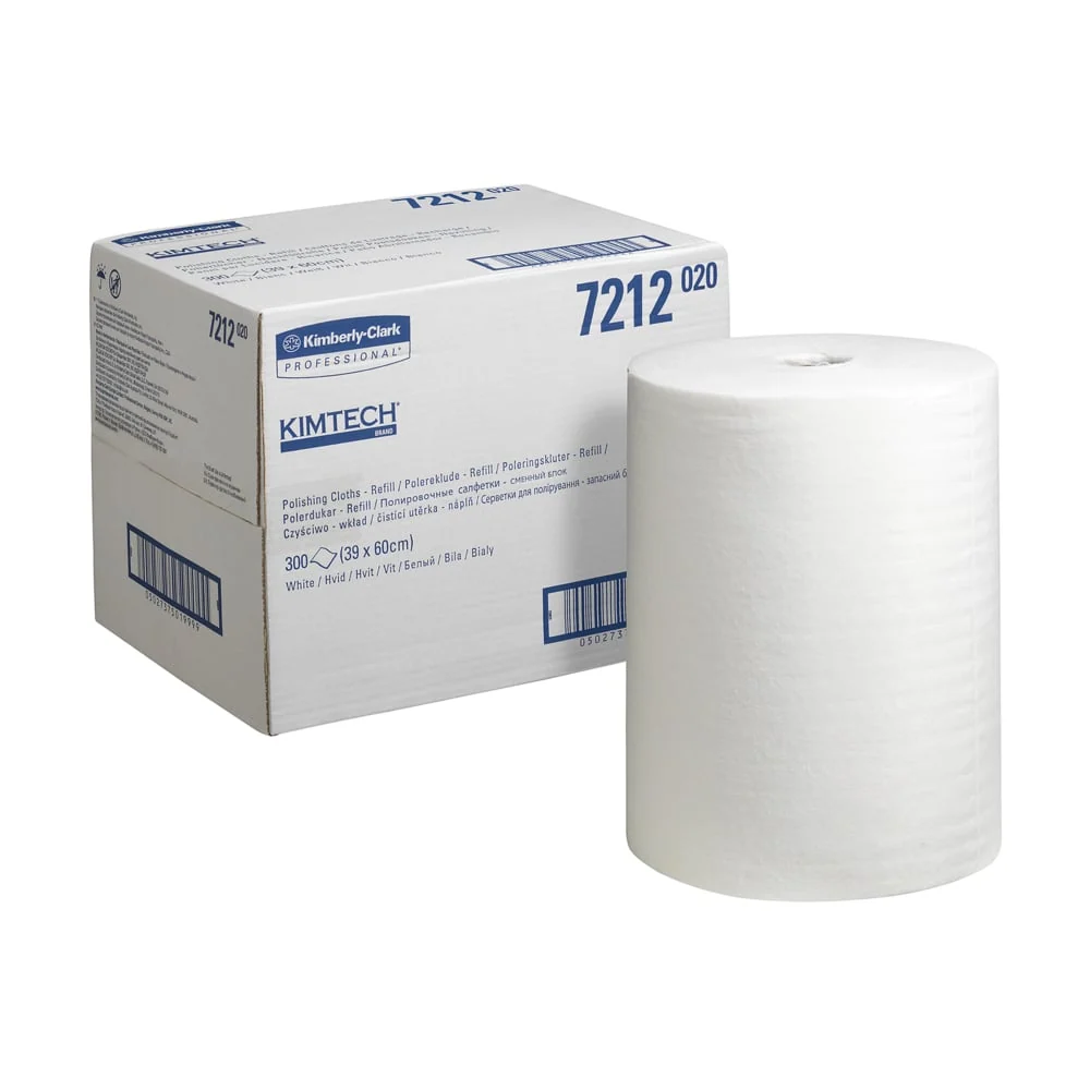 Sterilní rukavice Kimtech® Poliertschücher - Pacote de recarga / branco - 1 RECILLE X 300 FLEETS | Papelão (1 pacote de re...