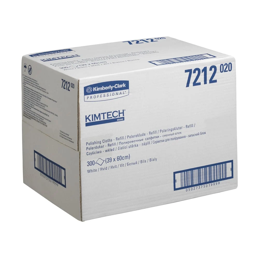 Sterilní rukavice Kimtech® Poliertschücher - Pacote de recarga / branco - 1 RECILLE X 300 FLEETS | Papelão (1 pacote de re...