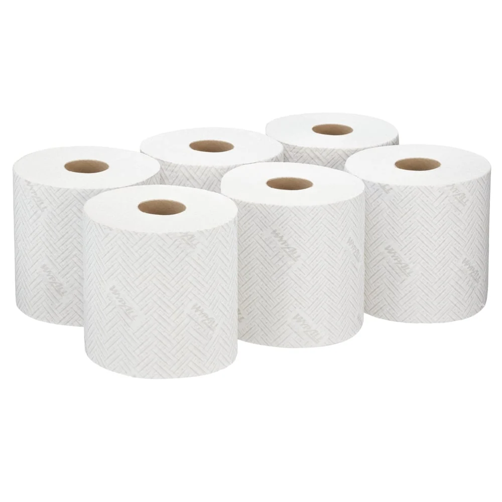 Toalha de papel Wypall® L10 para alimentos e higiene - CentRefeed para alcance+™ / branco - 6 rolos x 630 folhas | Papelão...