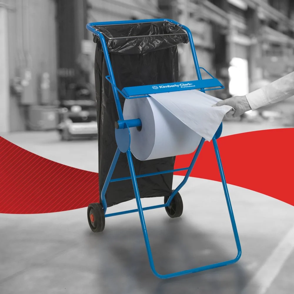 Toalha de papel Wypall® L30 para tarefas de limpeza industrial - papel grande - additional largo / azul - 1 rolo x 670 fol...