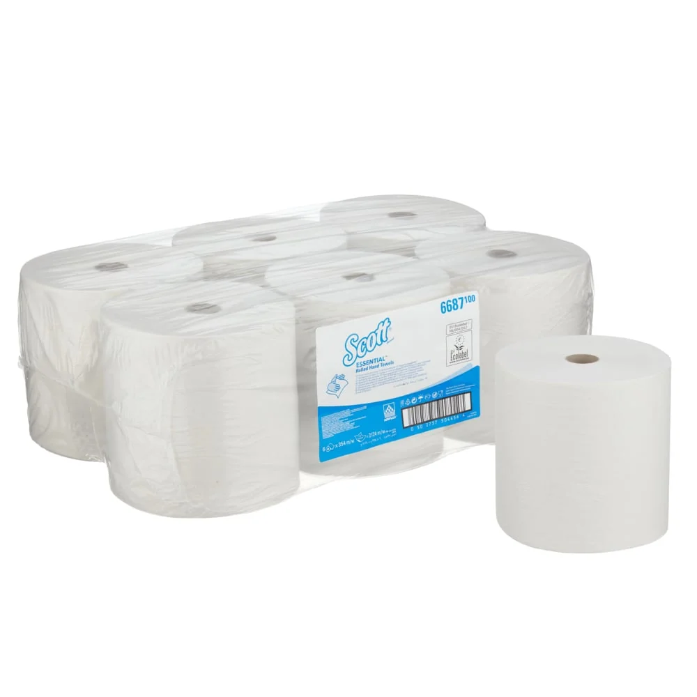 Toalhas Scott® Základní ™ - Roll / White - 6 rolos x 1 folha | Papelão (6 funções) 100 Count