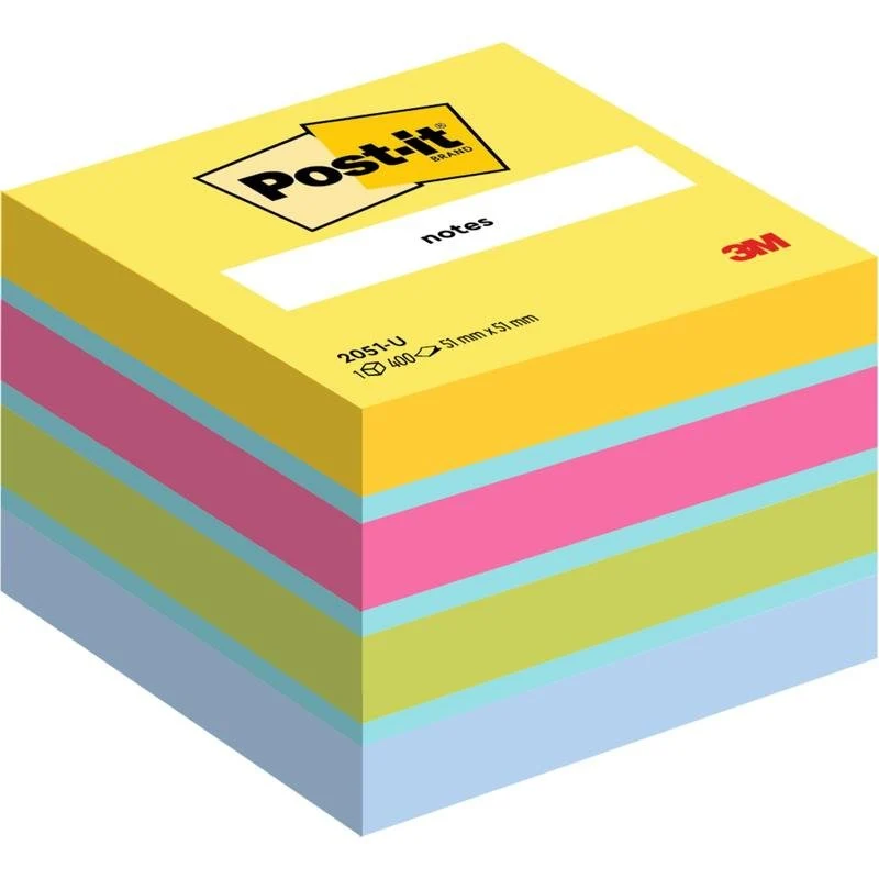 Post-it® Notes Malinký Würfel, 51 mm x 51 mm, 400 Blatt/Block, 100% PEFC
