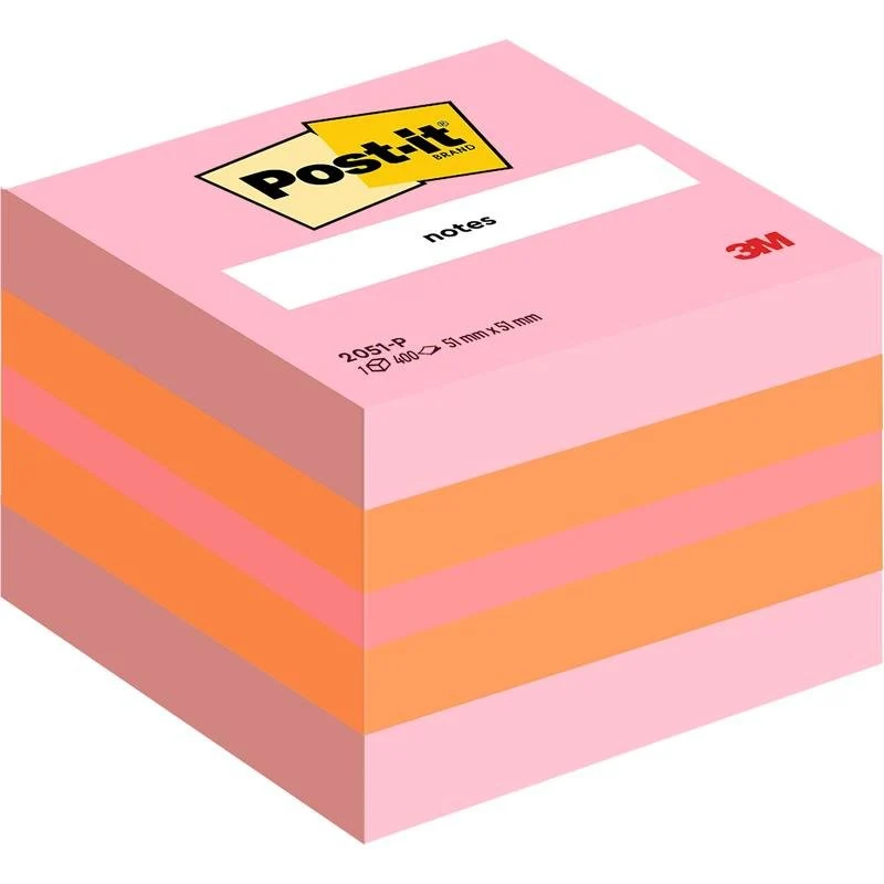Post-it® Notes Malinký Würfel, 51 mm x 51 mm, 400 Blatt/Block, 100% PEFC