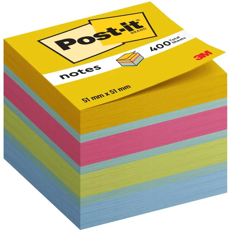 Post-it® Notes Malinký Würfel, 51 mm x 51 mm, 400 Blatt/Block, 100% PEFC