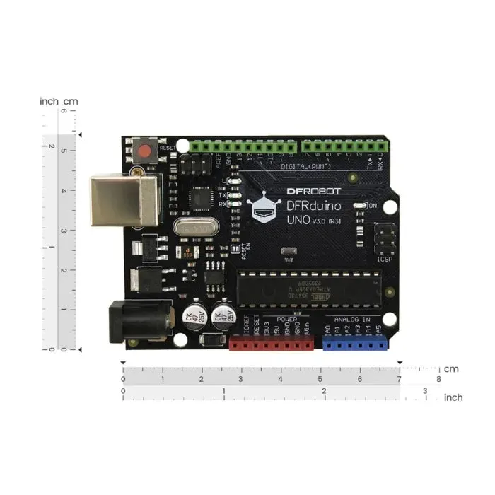 DFRduino UNO R3: Kompatibilní mikrokontrolérová deska Arduino Uno R3 DFRobot