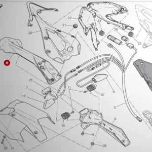 Ducati Horní část držáku SPZ Panigale