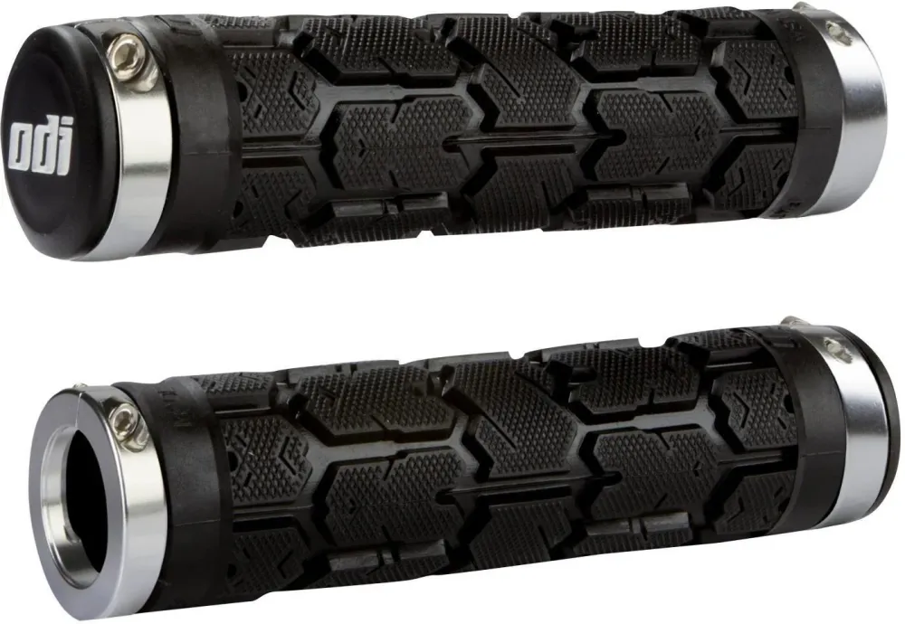 Gripy ODI ROGUE Lock-on 130 mm Black/Chrome