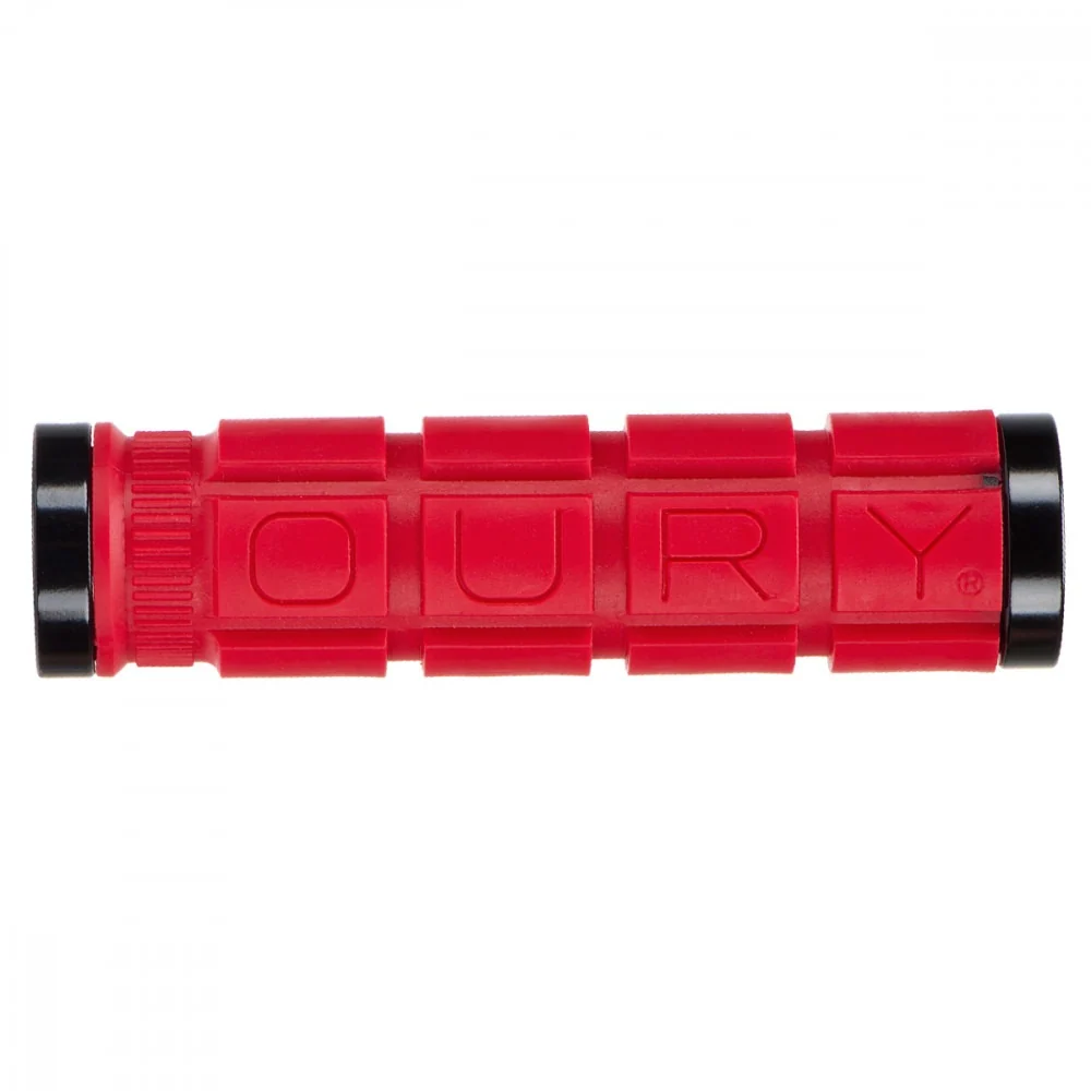Gripy OURY Double Lock-on 127 mm červené