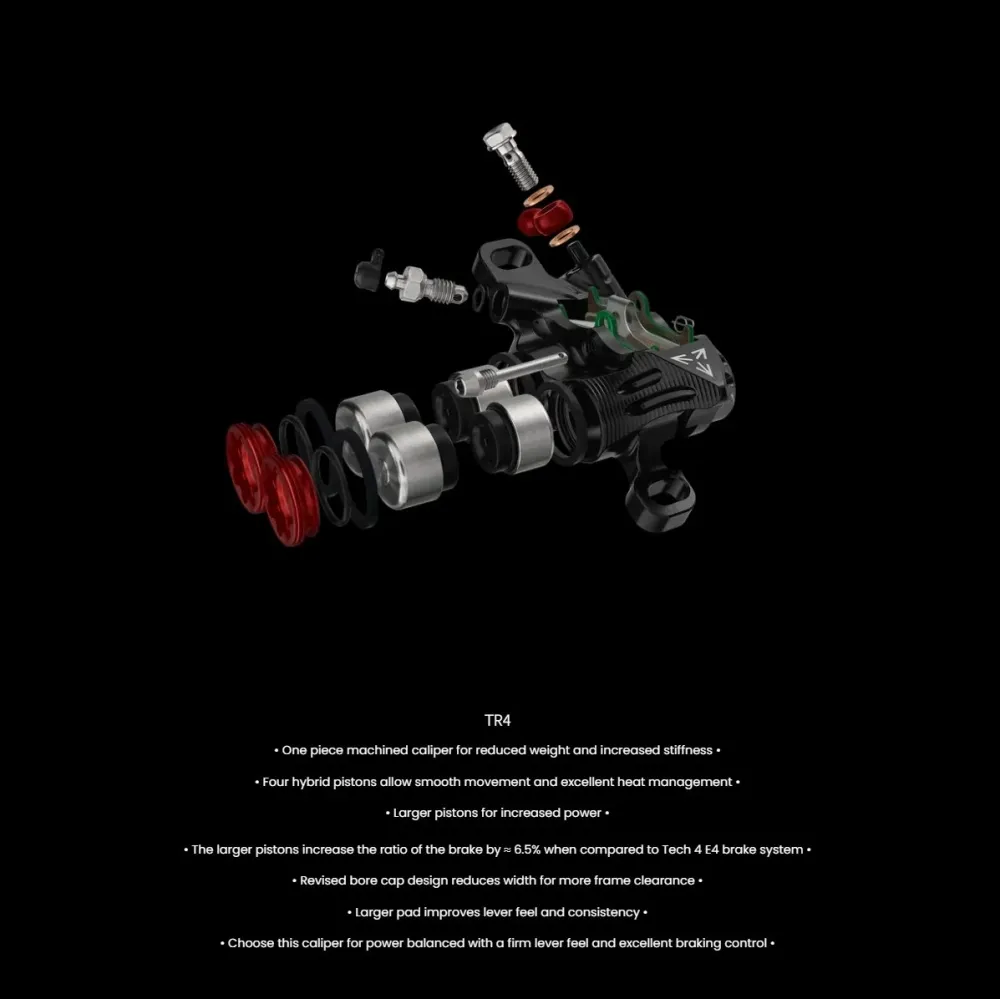 HOPE TECH 4 EVO TR4 přední brzda černá/stříbrná