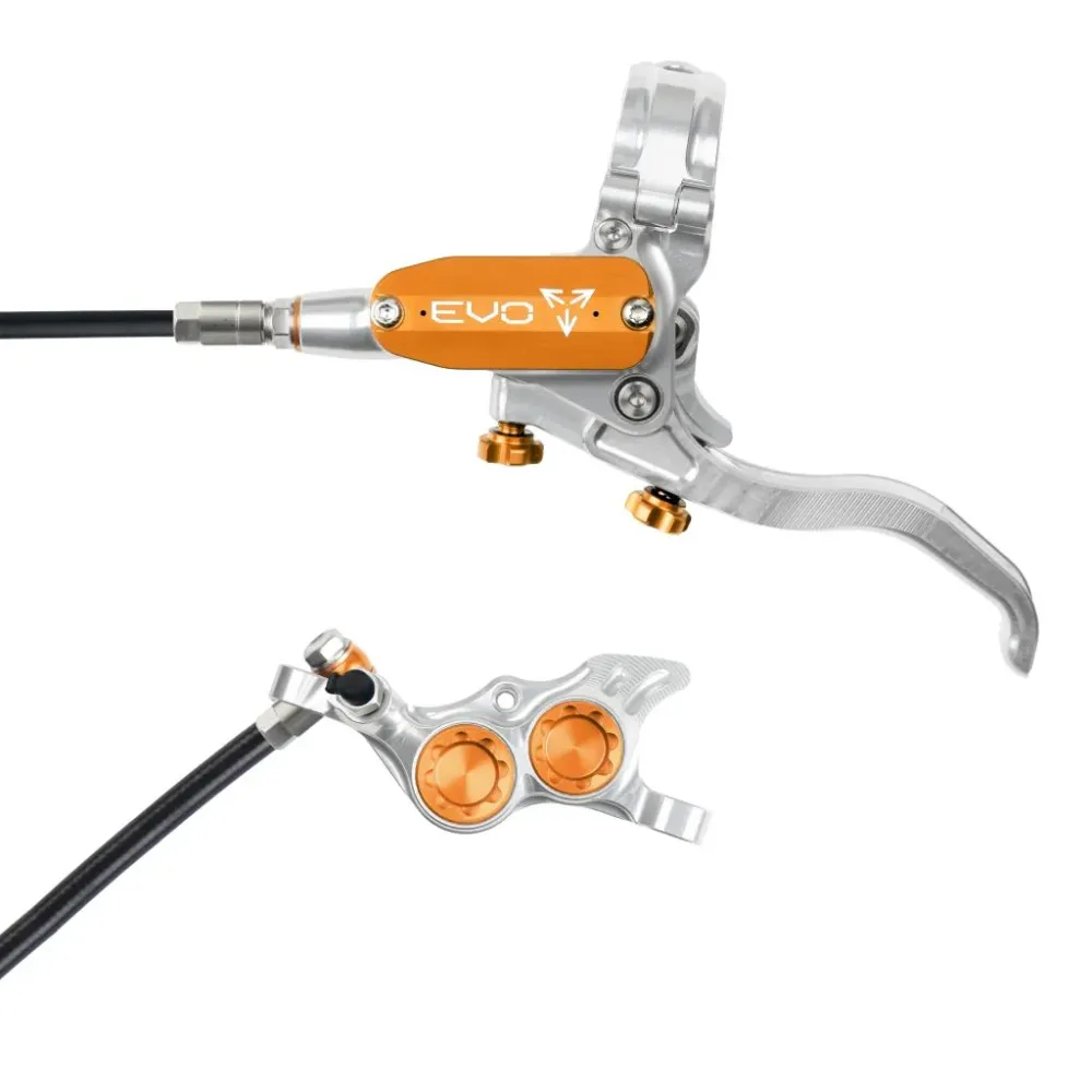 HOPE TECH 4 EVO TR4 Přední brzda stříbrná/oranžová