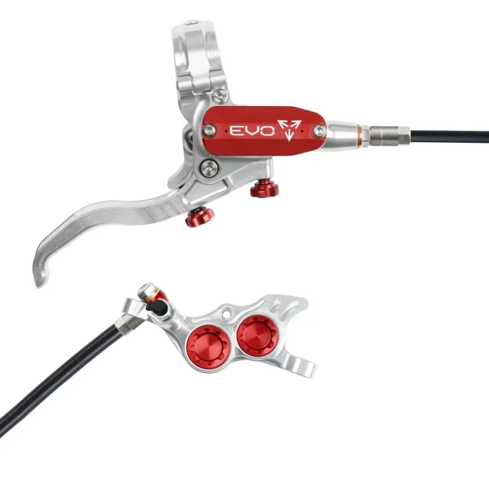 HOPE TECH 4 EVO TR4 Zadní brzda stříbrná/červená