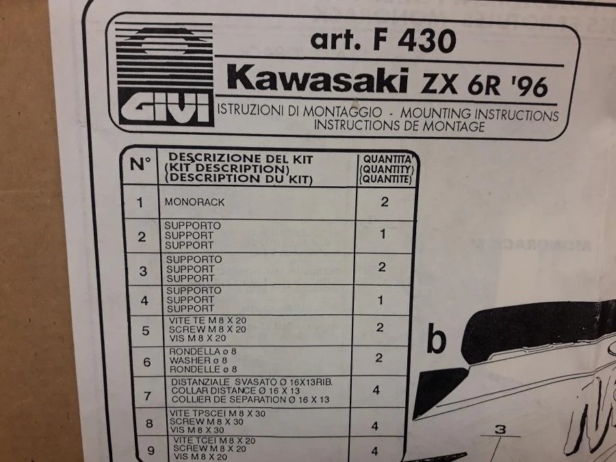 držák topboxu Kawasaki