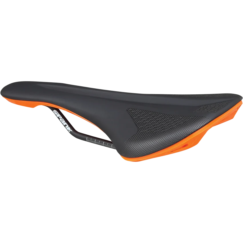 Kožené sedlo SPANK SPIKE 160 CrMo Rails Orange