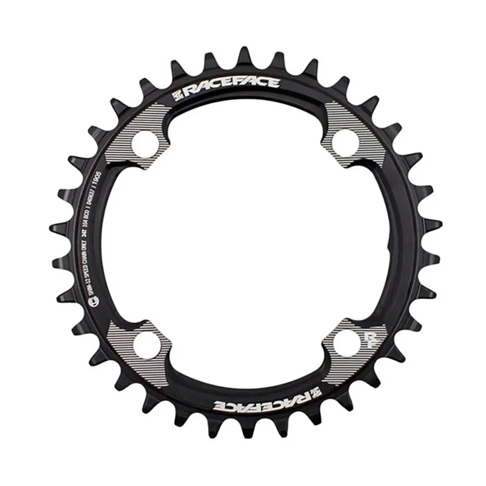 Kompatibilní řetězový kroužek RACE FACE Shimano 12V 4 otvory 104 mm Black Mono Chainring