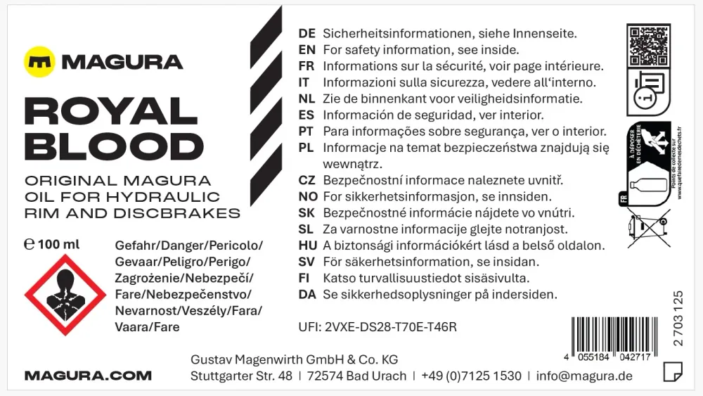 MAGURA ROYAL BLOOD Minerální brzdová kapalina (100 ml)