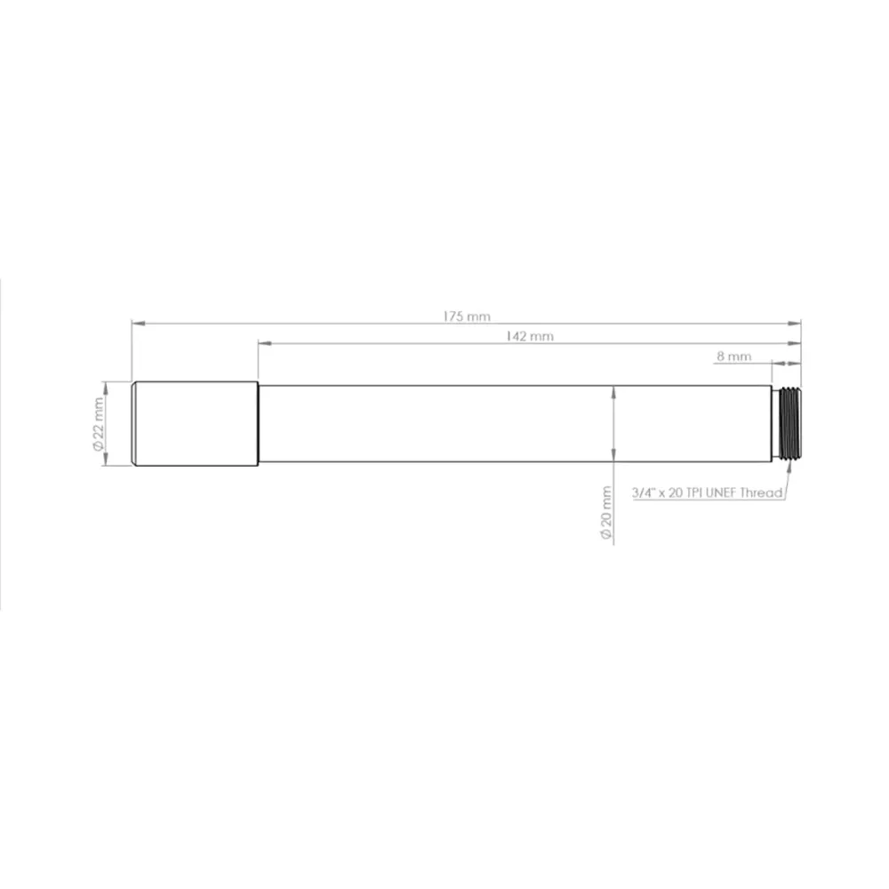 Osa předního kola BURGTEC pro vidlici FOX 40 20x110 mm černá