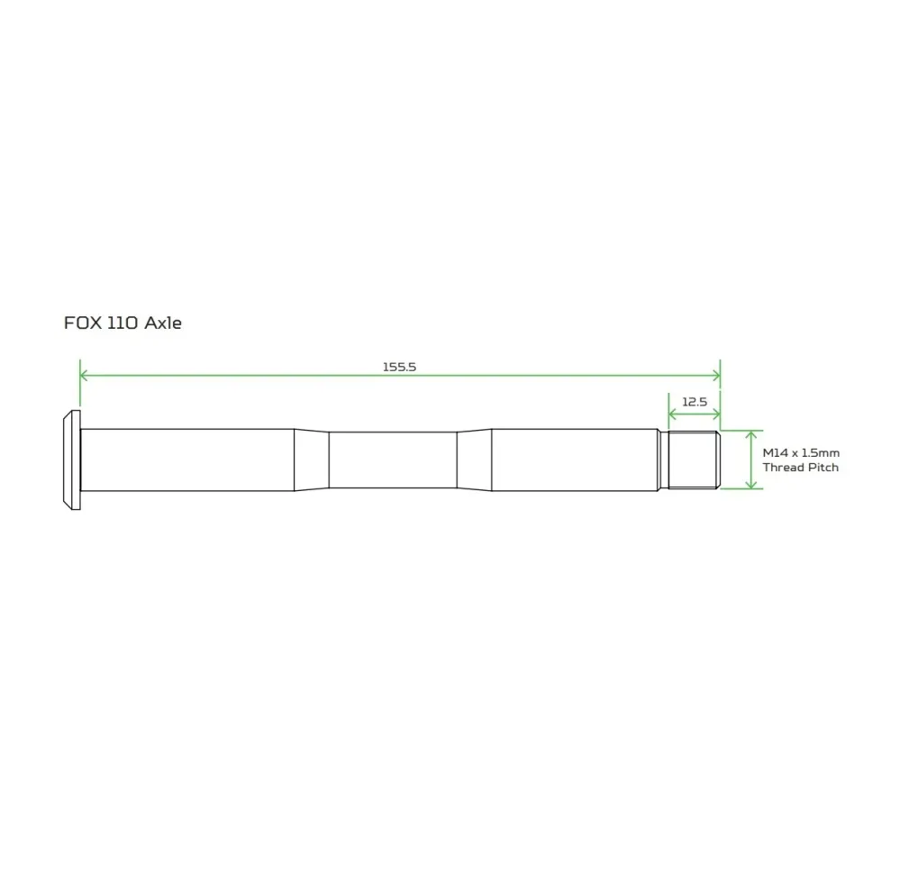 Osa předního kola HOPE pro vidlici FOX 36/38 Silver