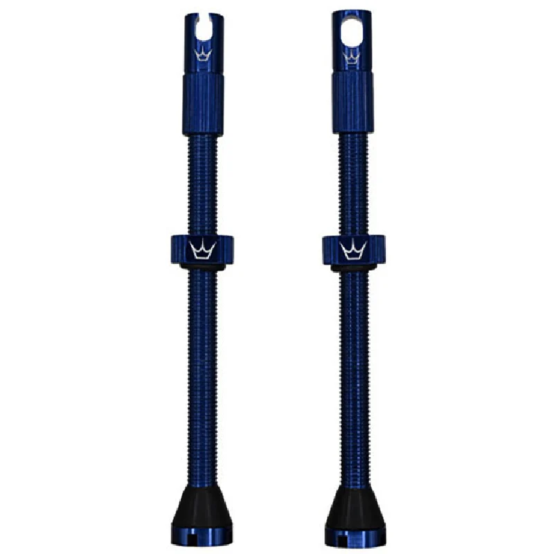 PEATY'S x Chris King MK2 Presta 80 mm bezdušové ventilky (x2) modré