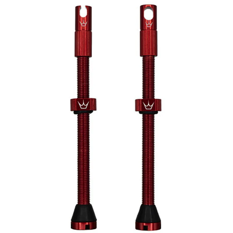PEATY'S x Chris King MK2 Presta 80 mm bezdušové ventilky (x2) červené