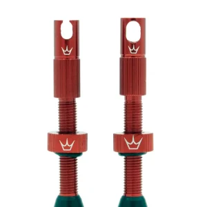 PEATY'S x Chris King MK2 Presta 60 mm bezdušové ventilky (x2) červené