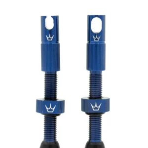 PEATY'S x Chris King MK2 Presta 60 mm bezdušové ventilky (x2) modré