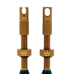 PEATY'S x Chris King MK2 Presta 42 mm bezdušové ventilky (x2) Bronzové