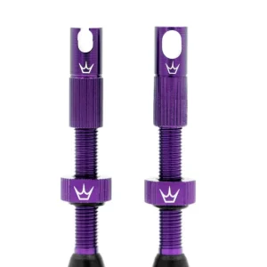 PEATY'S x Chris King MK2 Presta 42 mm bezdušové ventilky (x2) Violet